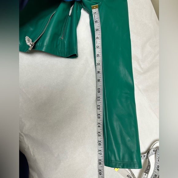 NWT: Express Bomber Motorcycle Biker Jacket With Belt Green🌻 - Picture 5 of 12